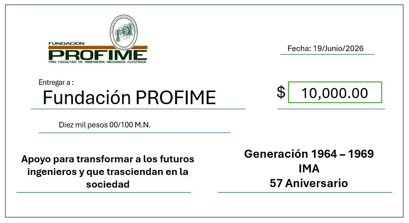 Cheque Generación 1964 - 1969